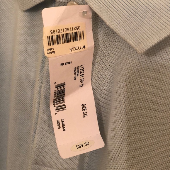 Lacoste men’s light blue polo shirt 3X New - Picture 3 of 4